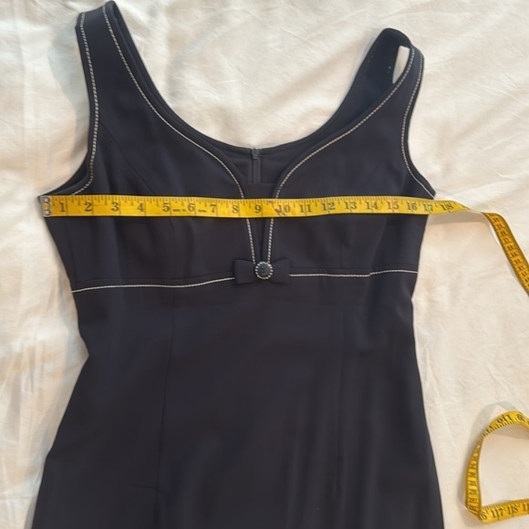 Escada Margaretha Ley black with white stitching dress and a blazer very classy - Picture 9 of 14